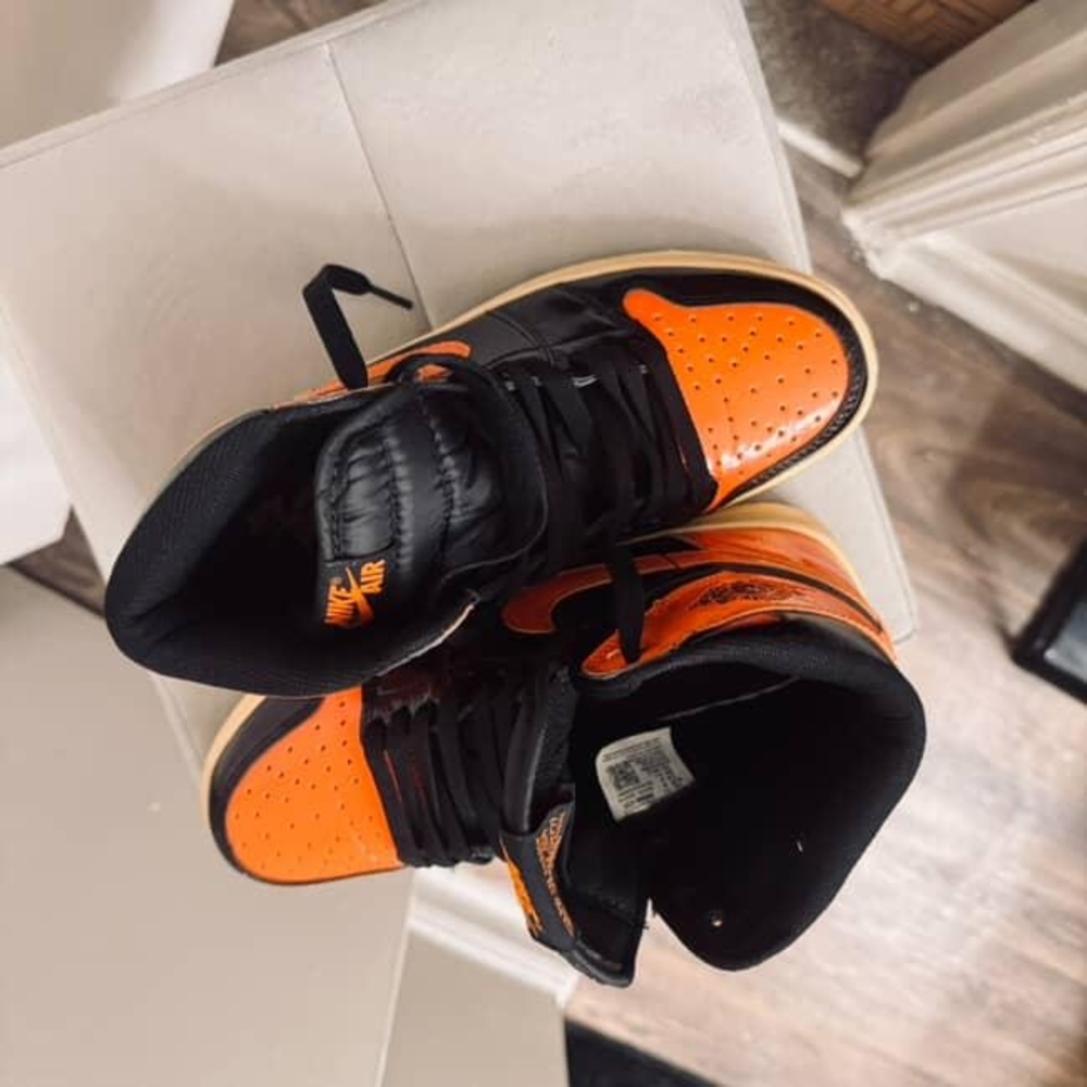 Nike Air Black and Orange Sneakers